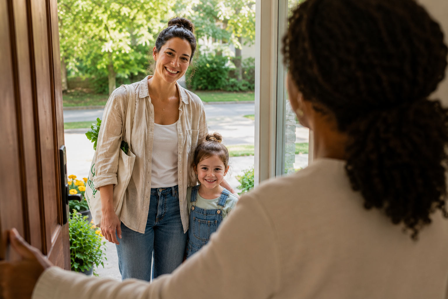 Community influencer connecting with neighbors